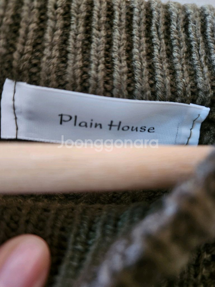 플레인하우스 카키니트 프리사이즈 L정도 거의새옷--3