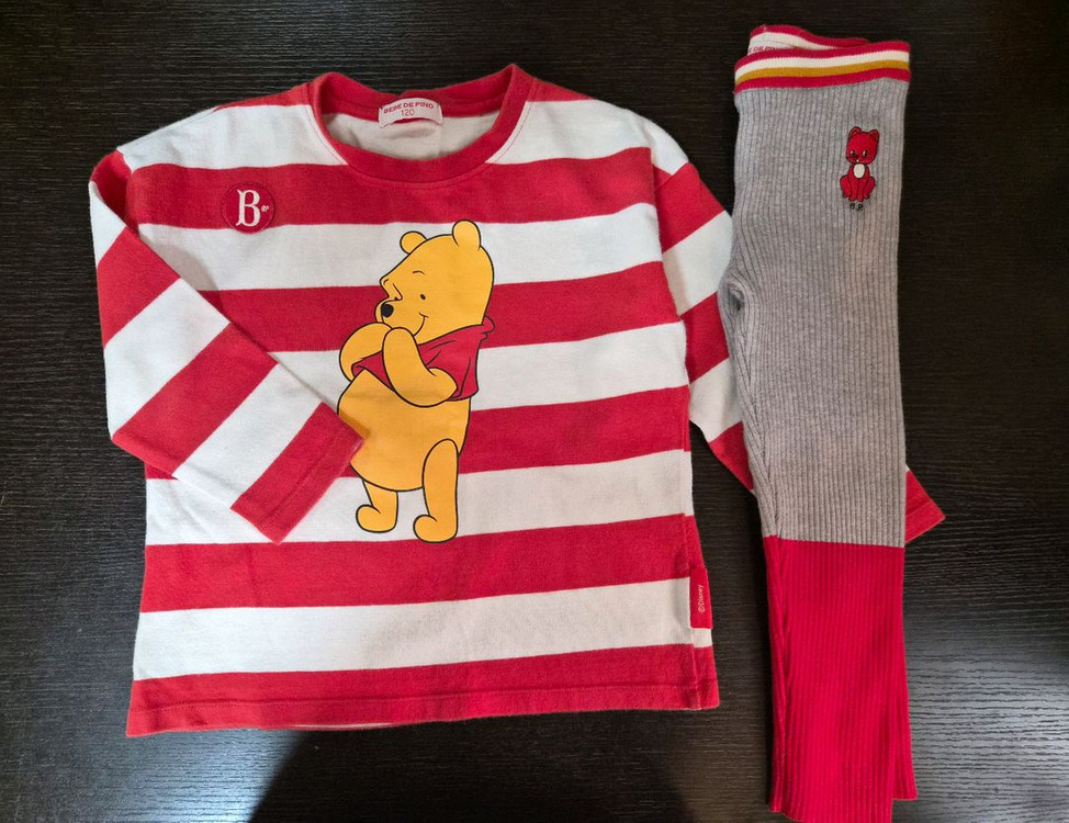 베베드피노 티셔츠120 + 니트레깅스110--0