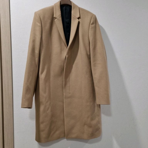 코스 베이지색 남자 싱글 코트