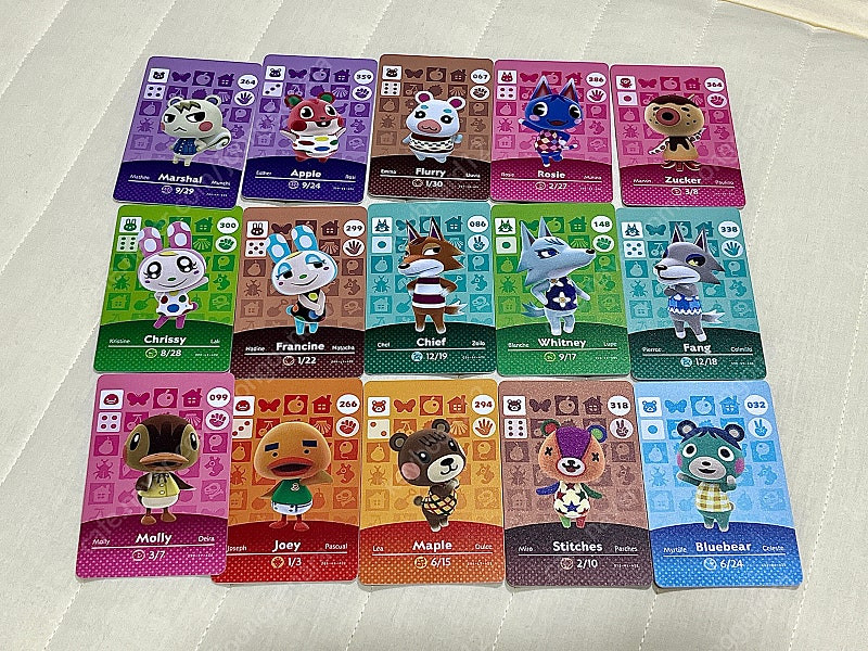 동물의숲 동숲 모동숲 인기주민 아미보 카드 (쭈니 미첼 이미지