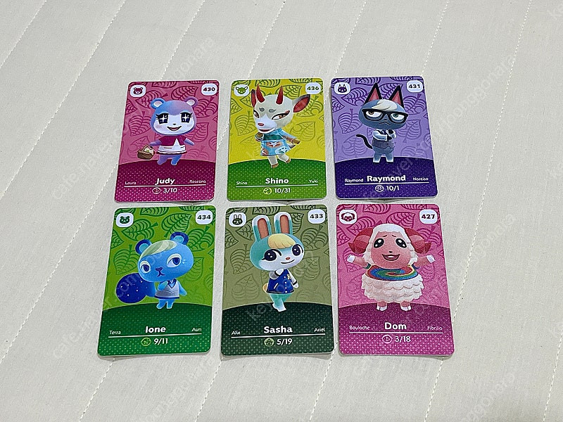 동물의숲 동숲 모동숲 인기주민 아미보 카드 (쭈니 미첼 이미지