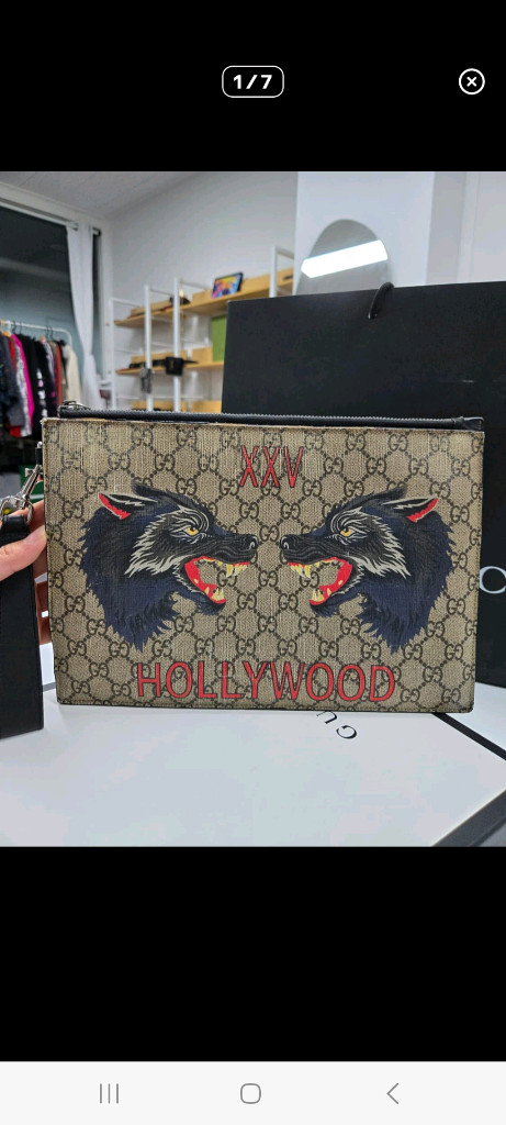 [A급컨디션] 구찌 울프 클러치--0