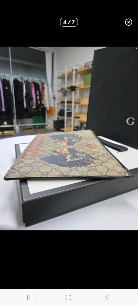 [A급컨디션] 구찌 울프 클러치--3