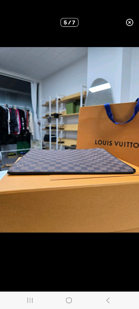 [A급컨디션] 루이비통 다미에 포쉐트 주르 클러치--4