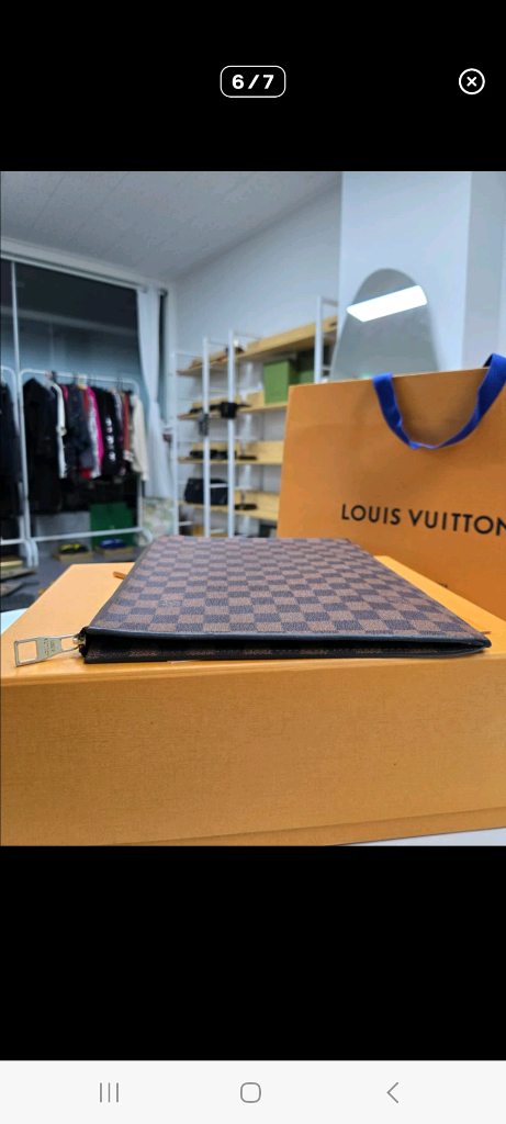 [A급컨디션] 루이비통 다미에 포쉐트 주르 클러치--5