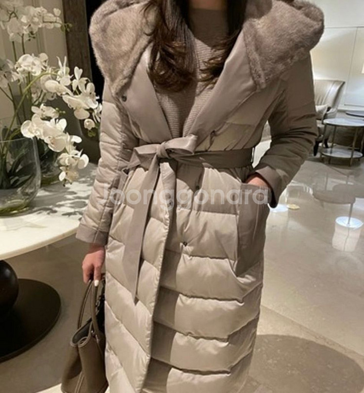 밍크 구스 롱패딩--0