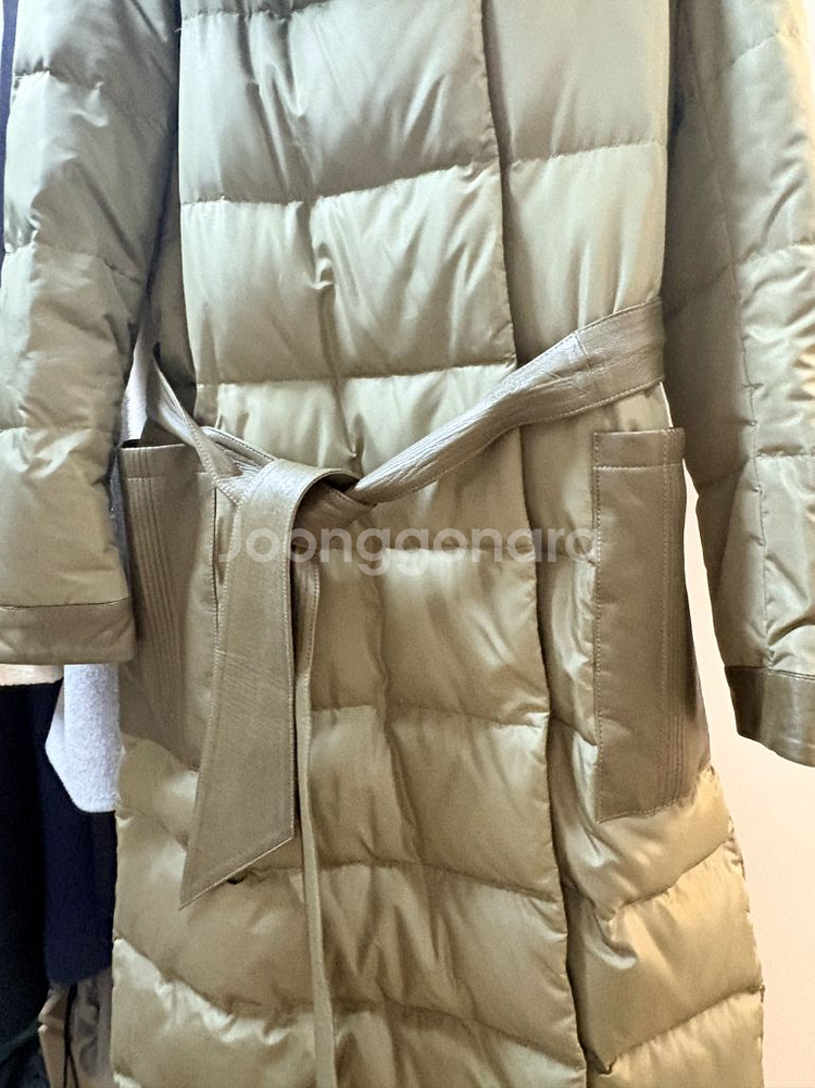 밍크 구스 롱패딩--1