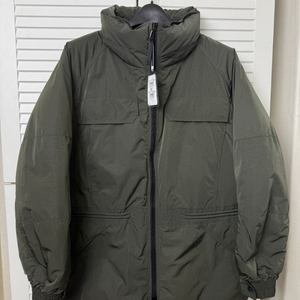 [새상품] 시스템옴므 구스다운 크링클카키 패딩 샘플