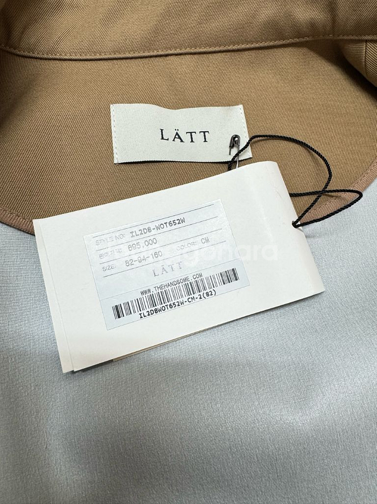 [새상품] 한섬 래트 LATT 베이지 칼라 방수 자켓--4