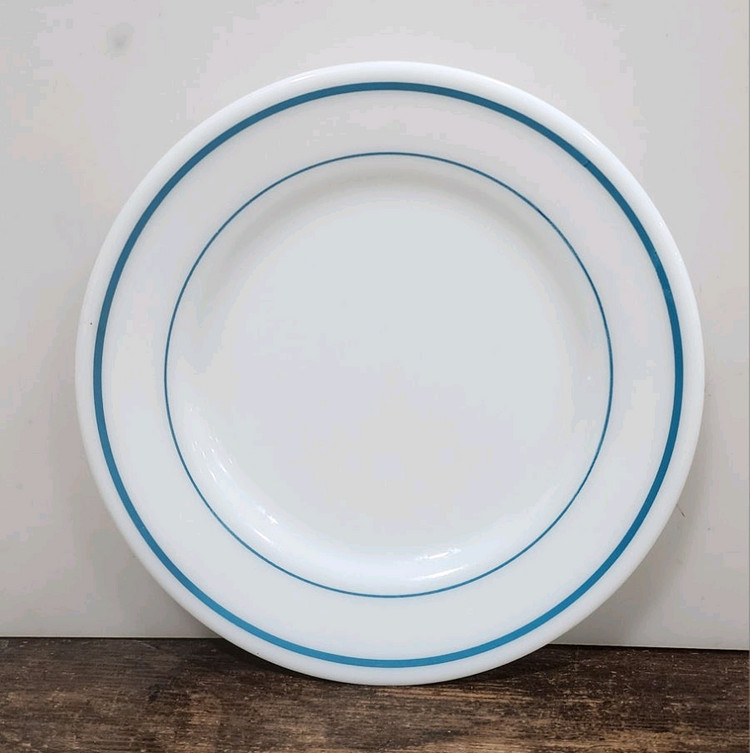 미제 파이렉스 빈티지블루 평접시. 이미지