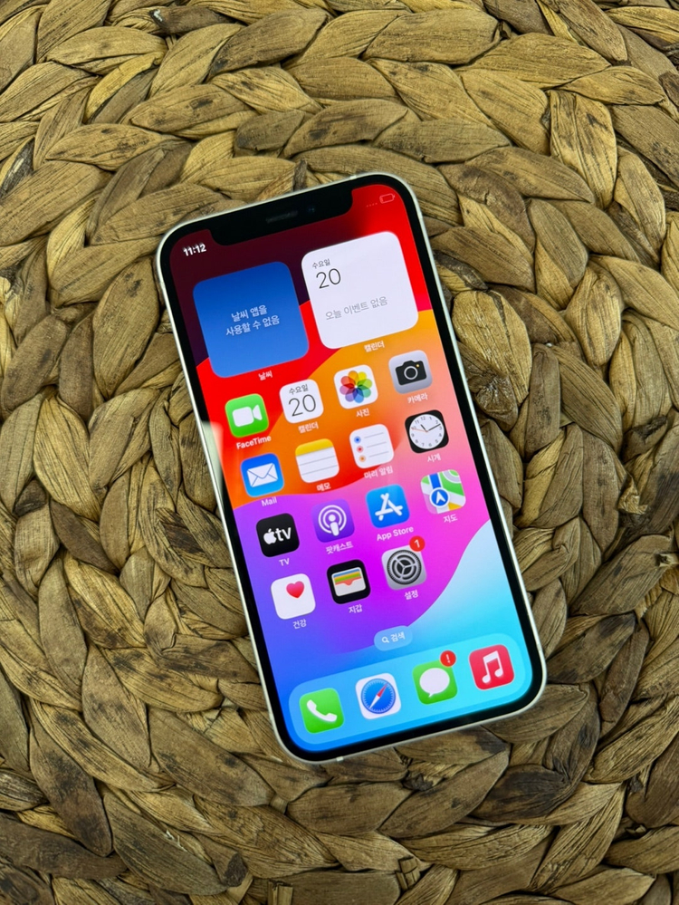18만원(자급제)아이폰12미니 화이트 128G 미파손 가성비 단말기 검수완료--1