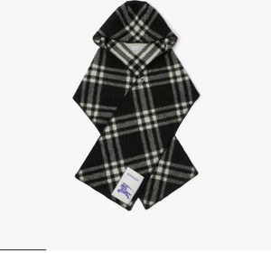 버버리 체크 울후드 스카프