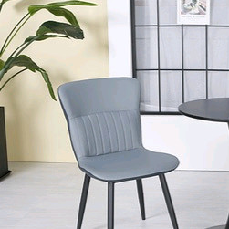 그레이 인조가죽 카페 업소 테이블 식탁의자