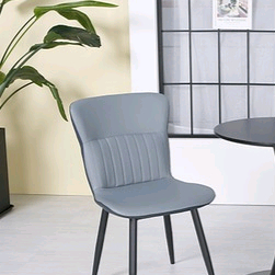 그레이 인조가죽 카페 업소 테이블 식탁의자