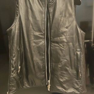 크롬하츠 레더 조끼 패딩 925실버 2way