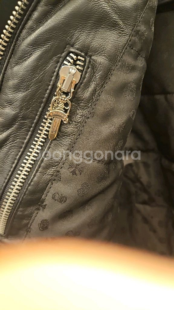 크롬하츠 레더 조끼 패딩 925실버 2way--9