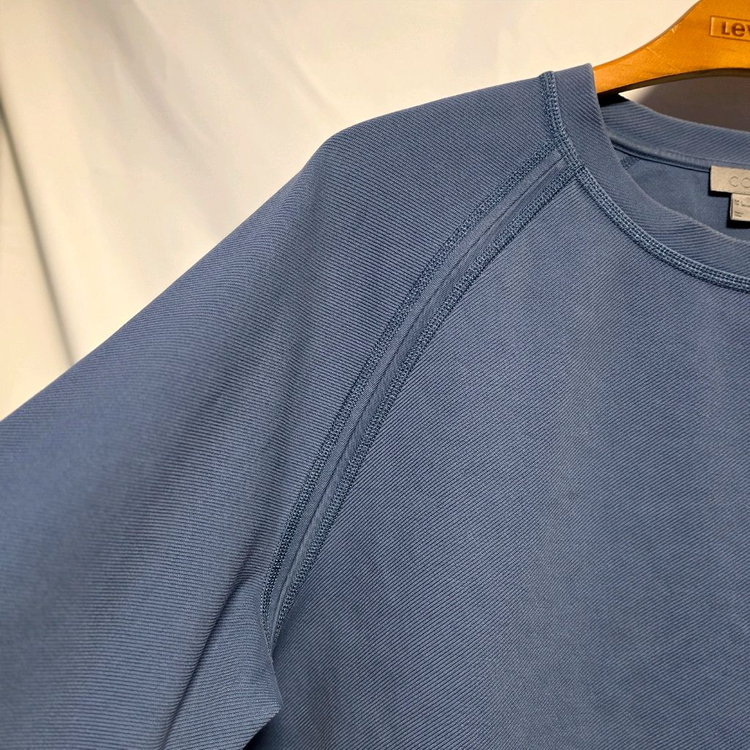 [L] COS 코스 오버사이즈 맨투맨 티셔츠 블루, 스웨트셔츠 #AH--4