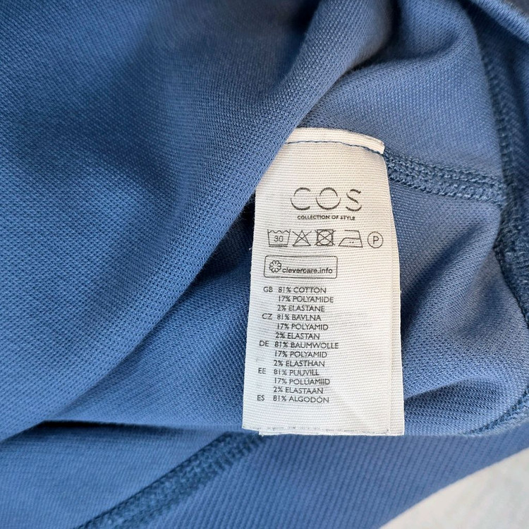 [L] COS 코스 오버사이즈 맨투맨 티셔츠 블루, 스웨트셔츠 #AH--5
