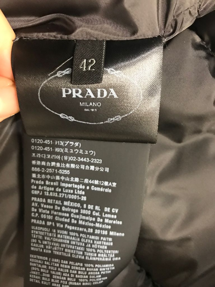 프라다 폭스퍼 패딩 66사이즈--6