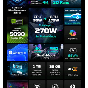 에이서 헬리오스 네오 18-73, 18인치, 쿠팡케어 5년 5090노트북