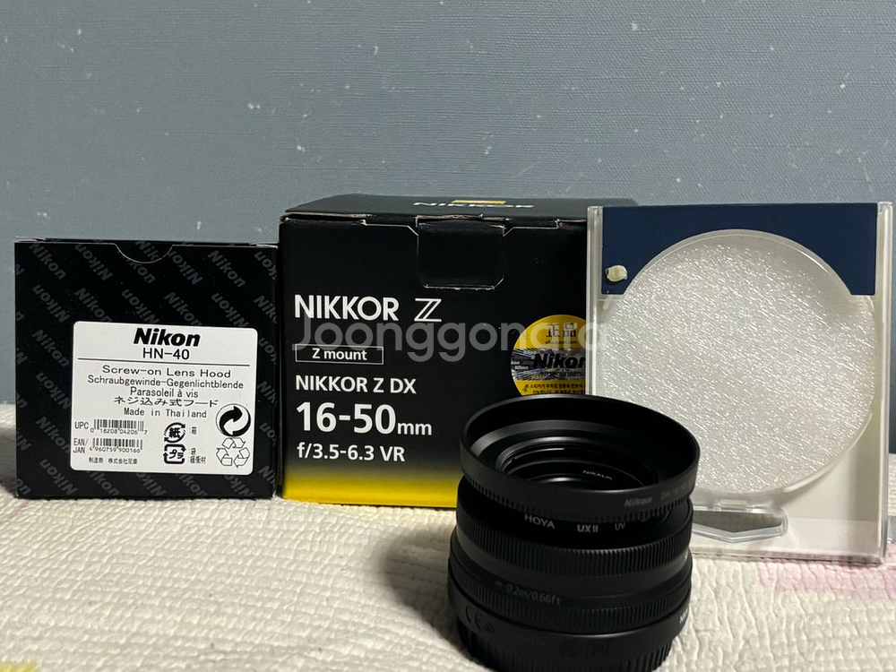 니콘 16-50 (번들킷 X, 박스 O, 정품 후드 추가, 필터 포함)--0