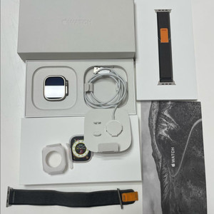 S급 ) 애플워치 울트라 49mm 티타늄 블랙/그레이 트레일루프