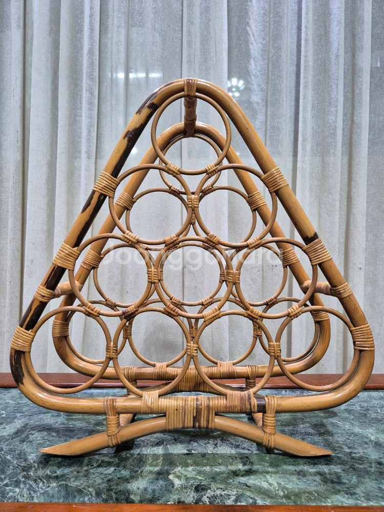 빈티지 라탄 10 Bottle Wine Rack--0