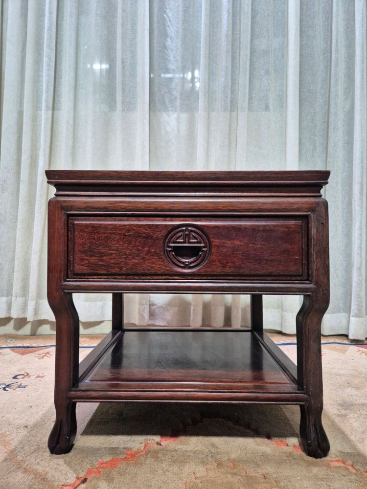 고가구 장미목 원서랍 사이드 테이블 이미지