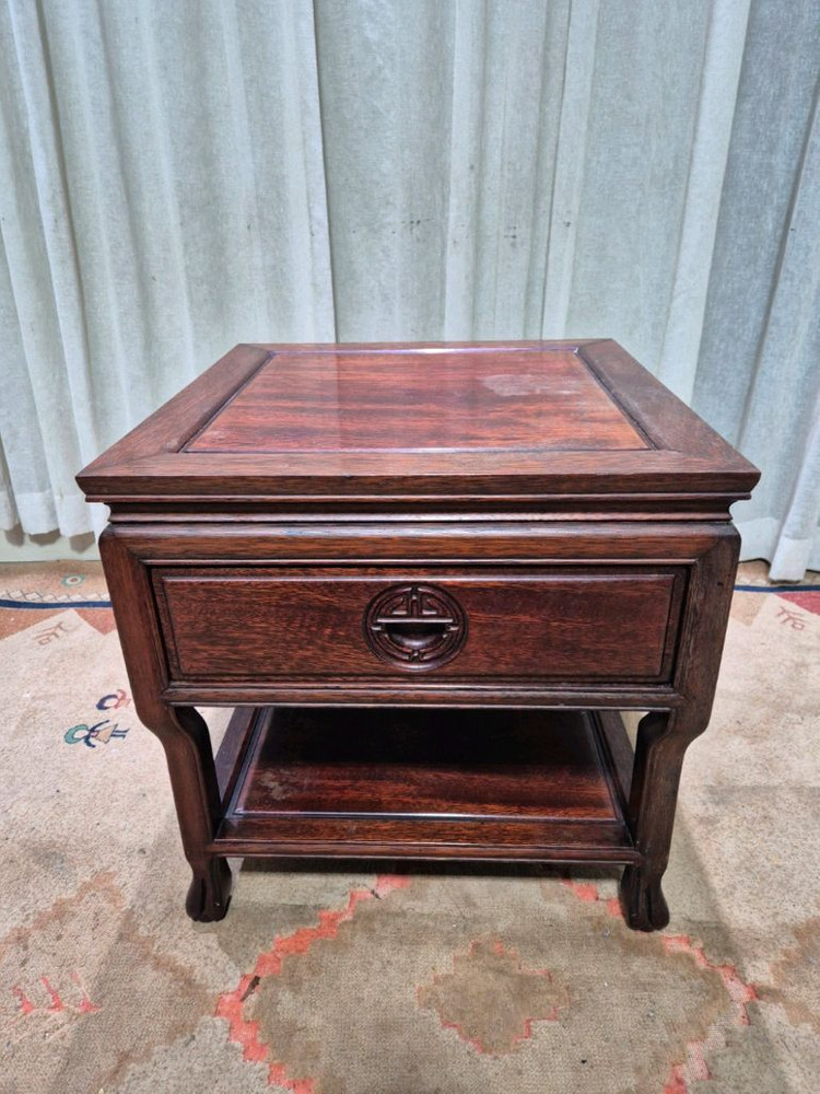 고가구 장미목 원서랍 사이드 테이블 이미지