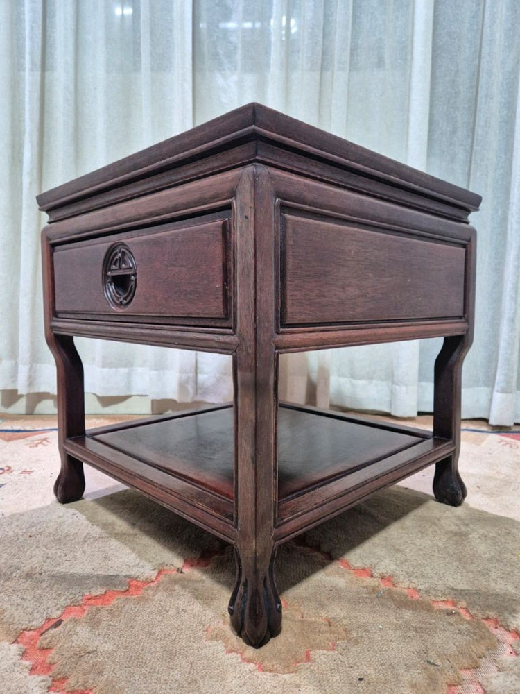 고가구 장미목 원서랍 사이드 테이블 이미지