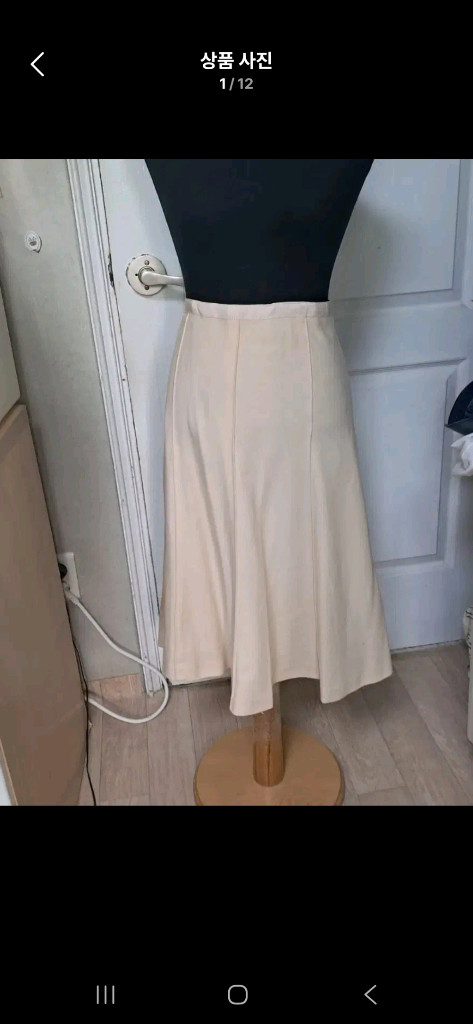 Theory 띠어리 베이지 울 스커트(4사이즈- 약 55~날씬66)--0