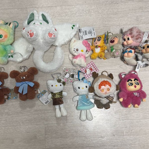 라부부,와사비베어,크라잉베이비,짱구,스컬판다,키티 인형뽑기키링