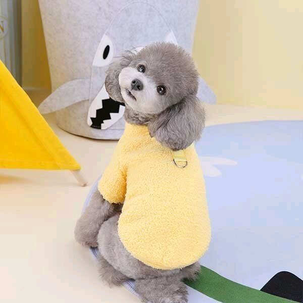 뽀글이 후리스 하네스 강아지 반팔티 이미지