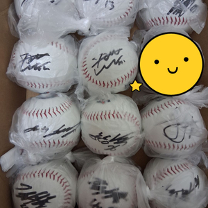 한화 이글스 선수단 친필사인볼 3