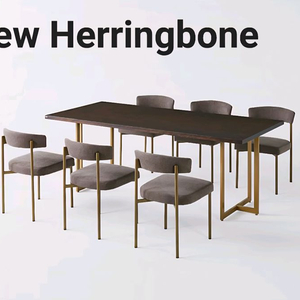 까사미아 뉴헤링본 6인용 식탁 세트입니다