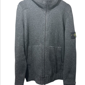 스톤아일랜드 니트 후드 집업 차콜 L