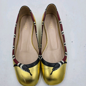 [GUCCI 골드 뱀 디테일 플랫슈즈 / 36사이즈]