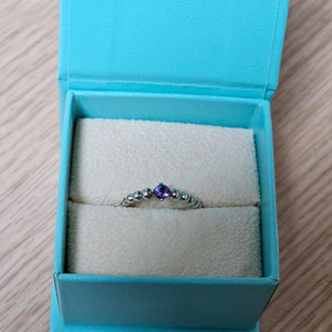 판도라 탄생석 2월 자수정 반지 판매해요(12호)