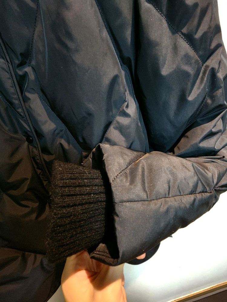 KL 케이엘 리얼밍크카라 퀼팅 구스다운 패딩 자켓 55사이즈 새제품 블랙컬러--6