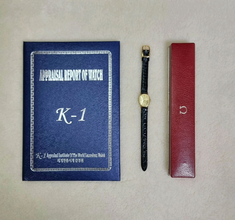 오메가 드빌 빈티지 오벌 샴페인 선레이다이얼 수동 여성시계 이미지