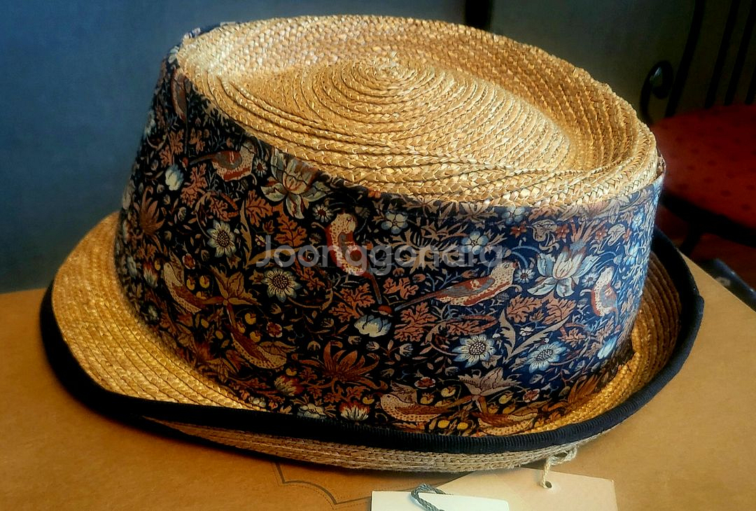 [미사용 택달린 새상품] 라파엘로 베티니 천연초 모자 페도라--1