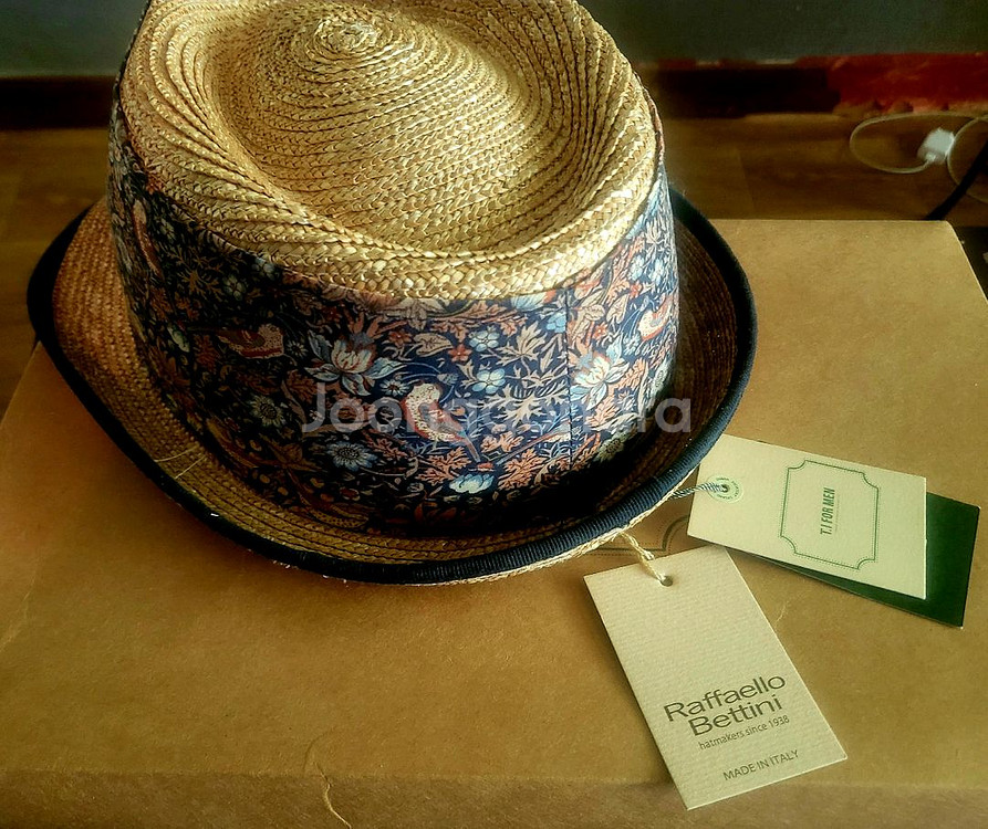 [미사용 택달린 새상품] 라파엘로 베티니 천연초 모자 페도라--6