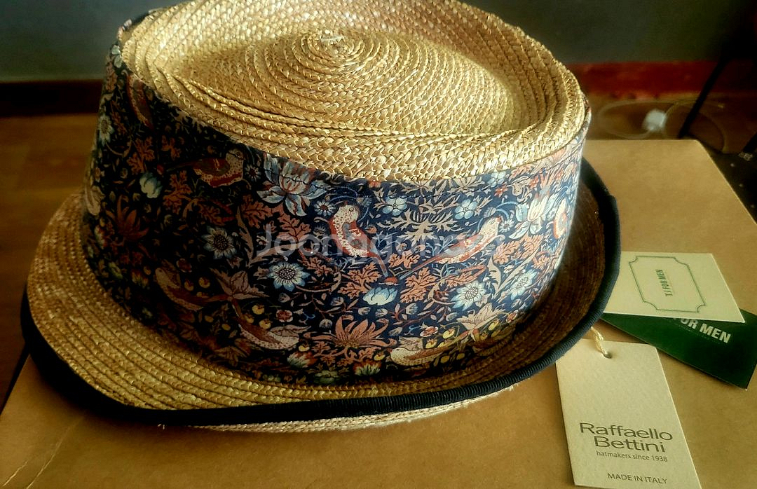 [미사용 택달린 새상품] 라파엘로 베티니 천연초 모자 페도라--7