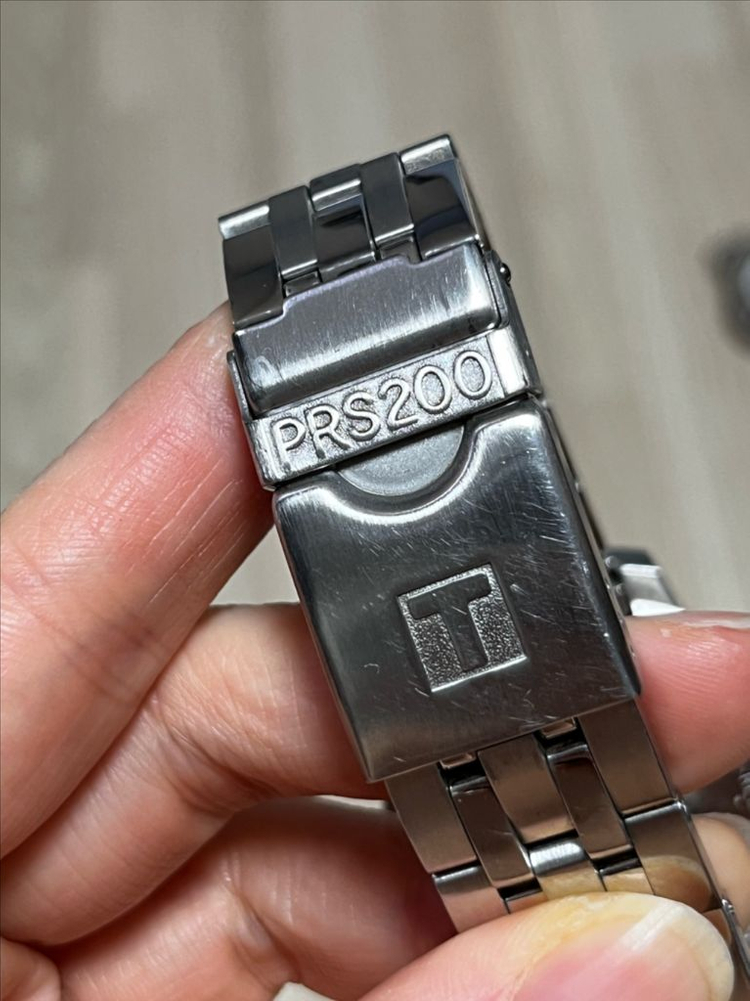 티쏘 prs 검빨 크로노그래프 시계--4