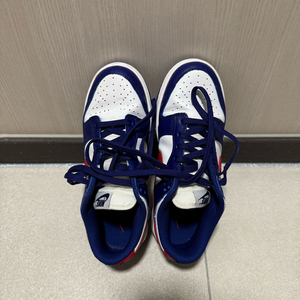 [S급/정품/단품(박스X)] (W) 나이키 덩크 로우 화이트 앤 유니버시티 레드 250mm