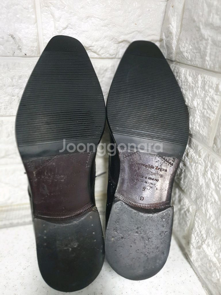 제냐(Ermenegildo Zegna 남성 구두 블랙( 9 D)컨디션 굿--3