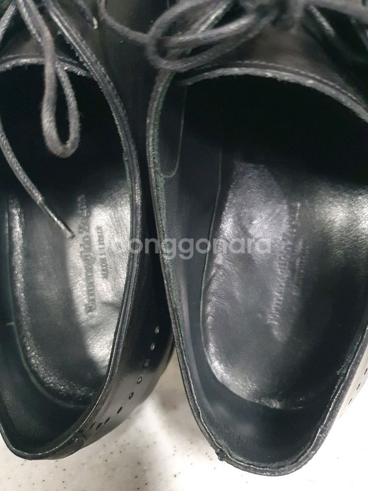 제냐(Ermenegildo Zegna 남성 구두 블랙( 9 D)컨디션 굿--5