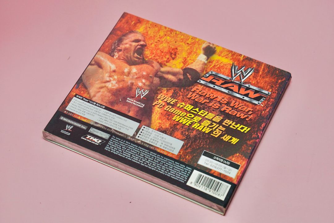 WWE RAW 고전 게임씨디 CD 피시게임 레트로 미개봉--1