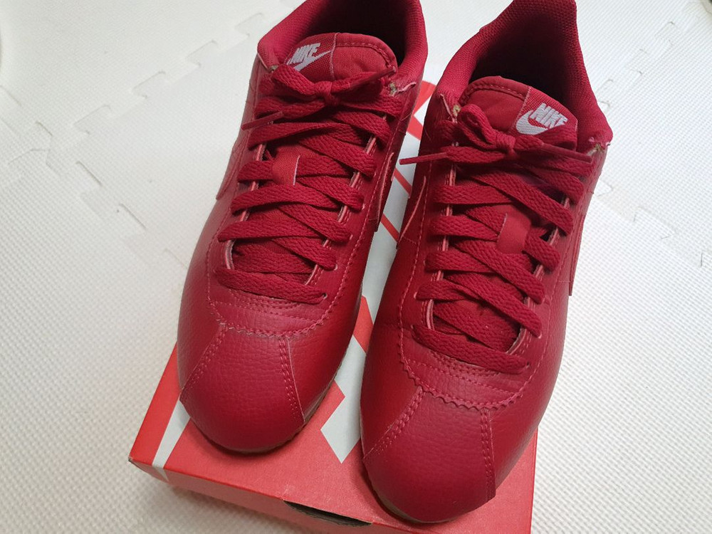 [250~255] 나이키 코르테즈 레더 운동화 레드 스니커즈--1