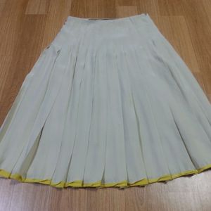 PRADA 프라다 실크 플리츠 스커트